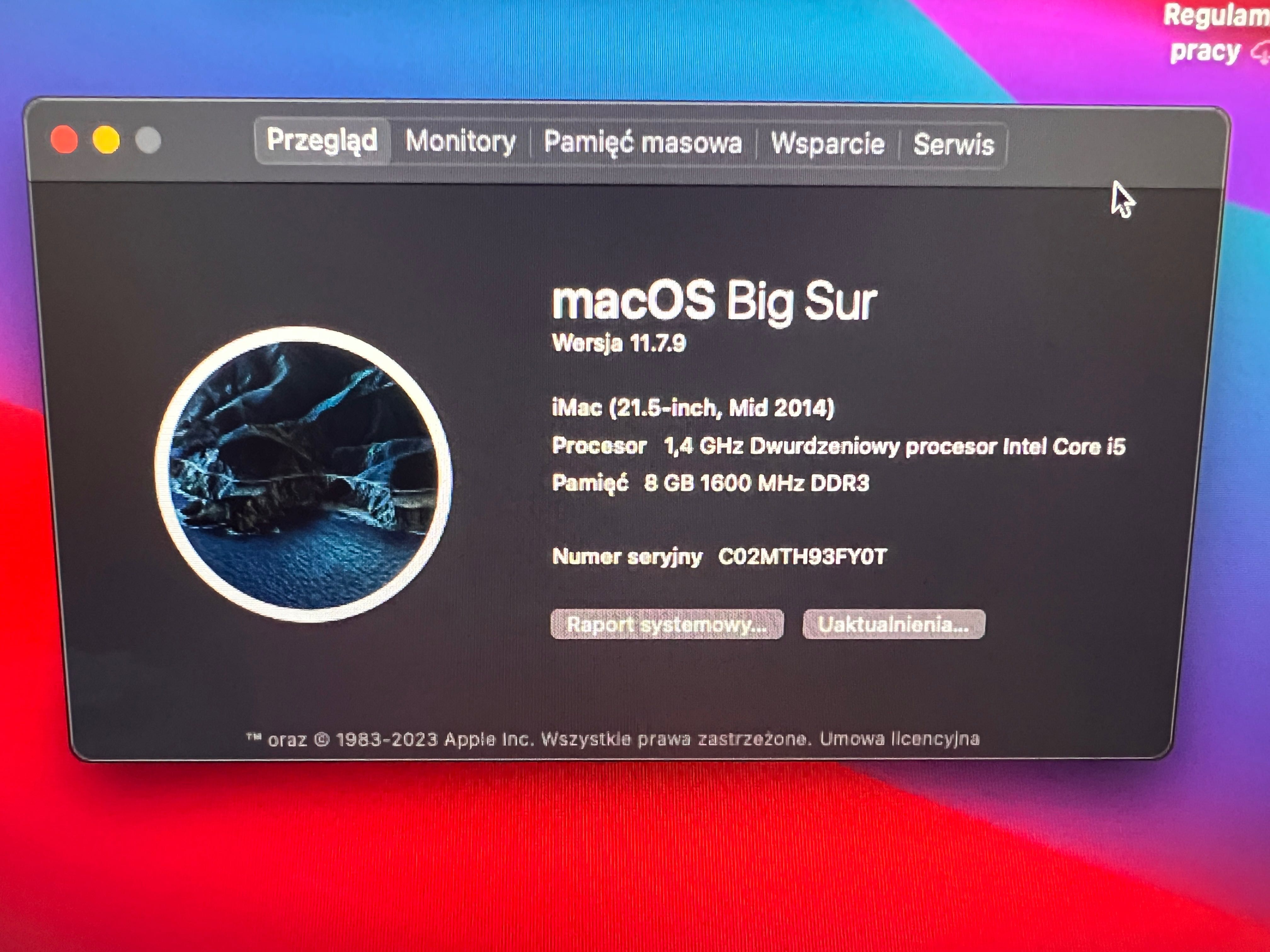 Apple iMac 21,5 (mid 2014) 1,4Ghz i5 8GB - 500GB SATA
