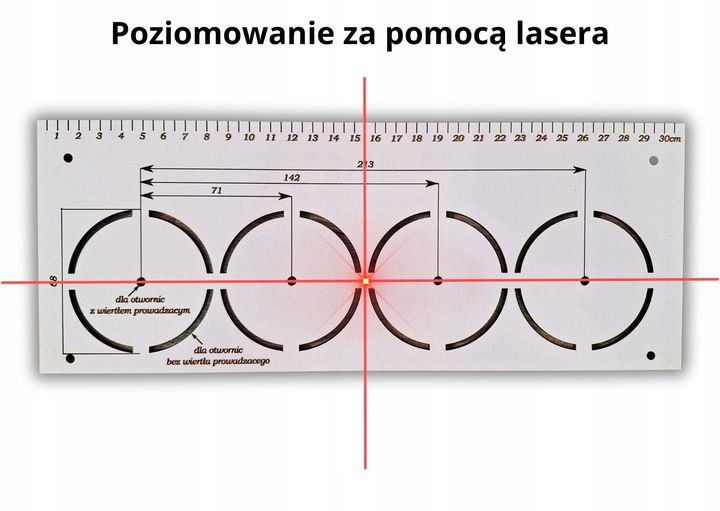 Szablon Wzornik Do Otworów Puszek Prądowych 68mm