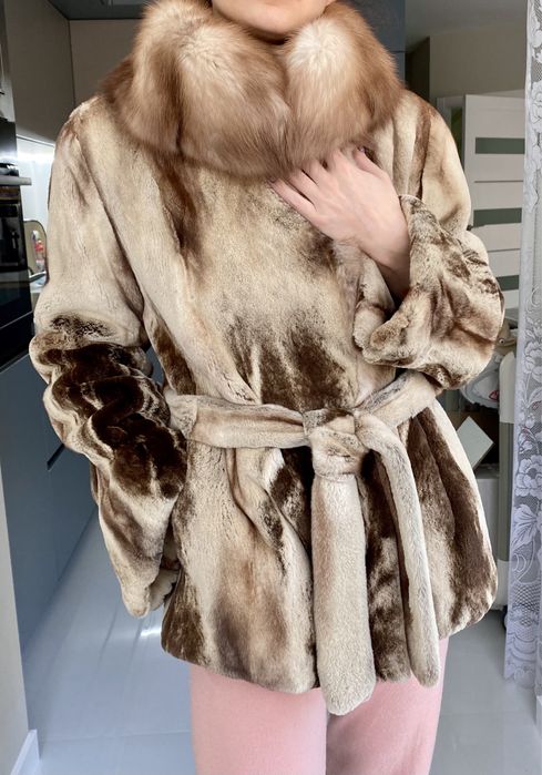 Неймовна фірмова шуба норкова з соболем італія 46/48