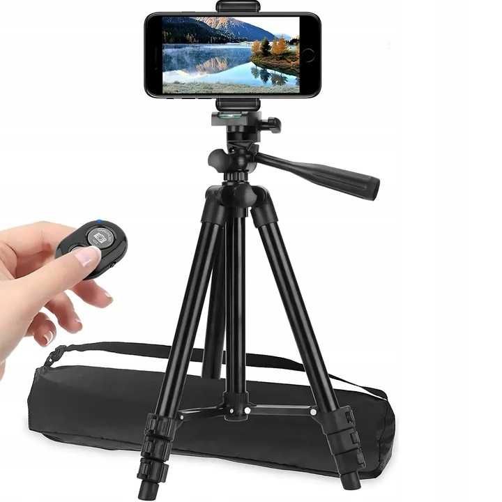 STATYW NA APARAT telefon stojak tripod 103cm uchwyt zdjęć z pilotem g