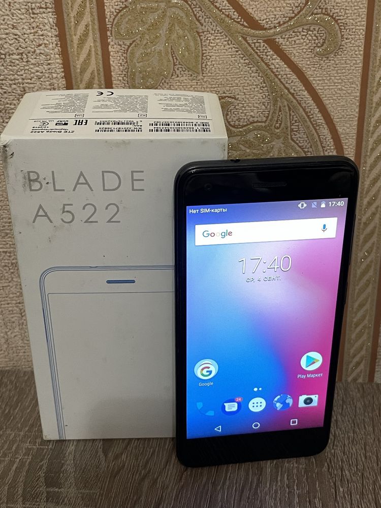 Смартфон ZTE BLADE A522 Black в гарному стані