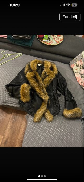 Kurtka ramoneska z futerkiem