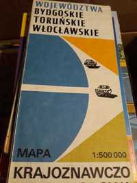 Województwa Toruńskie, Bydgoskie,  Włocławskie mapa