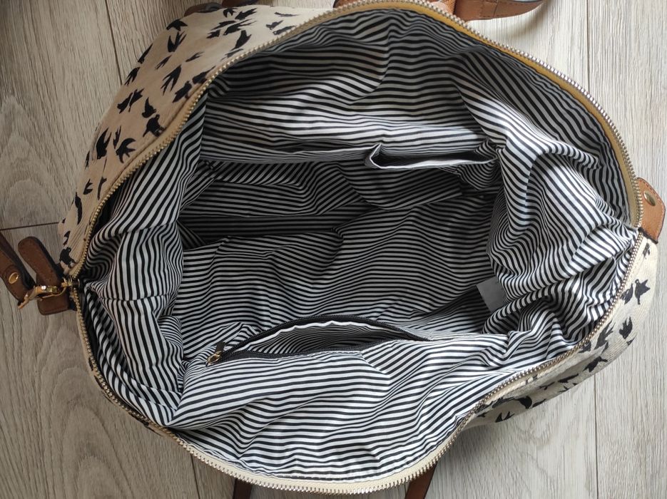 Torebka oversize motyw Jaskółki Coquette