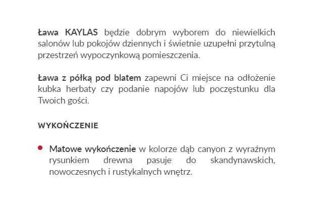Ława KAYLAS z Agata Meble => Rzeszów