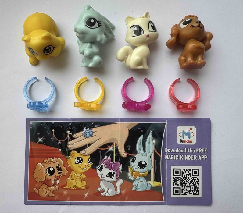 Серия киндер сюрприз Животные с колечками FASHION PETS (2015)