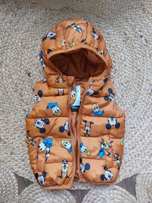 Brązowa Sinsay - Kamizelka z kapturem Disney - brązowy 74
