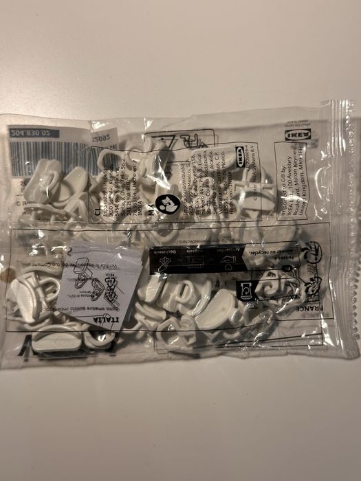 haczyki do zaslon ikea 24x VIDGA nowe