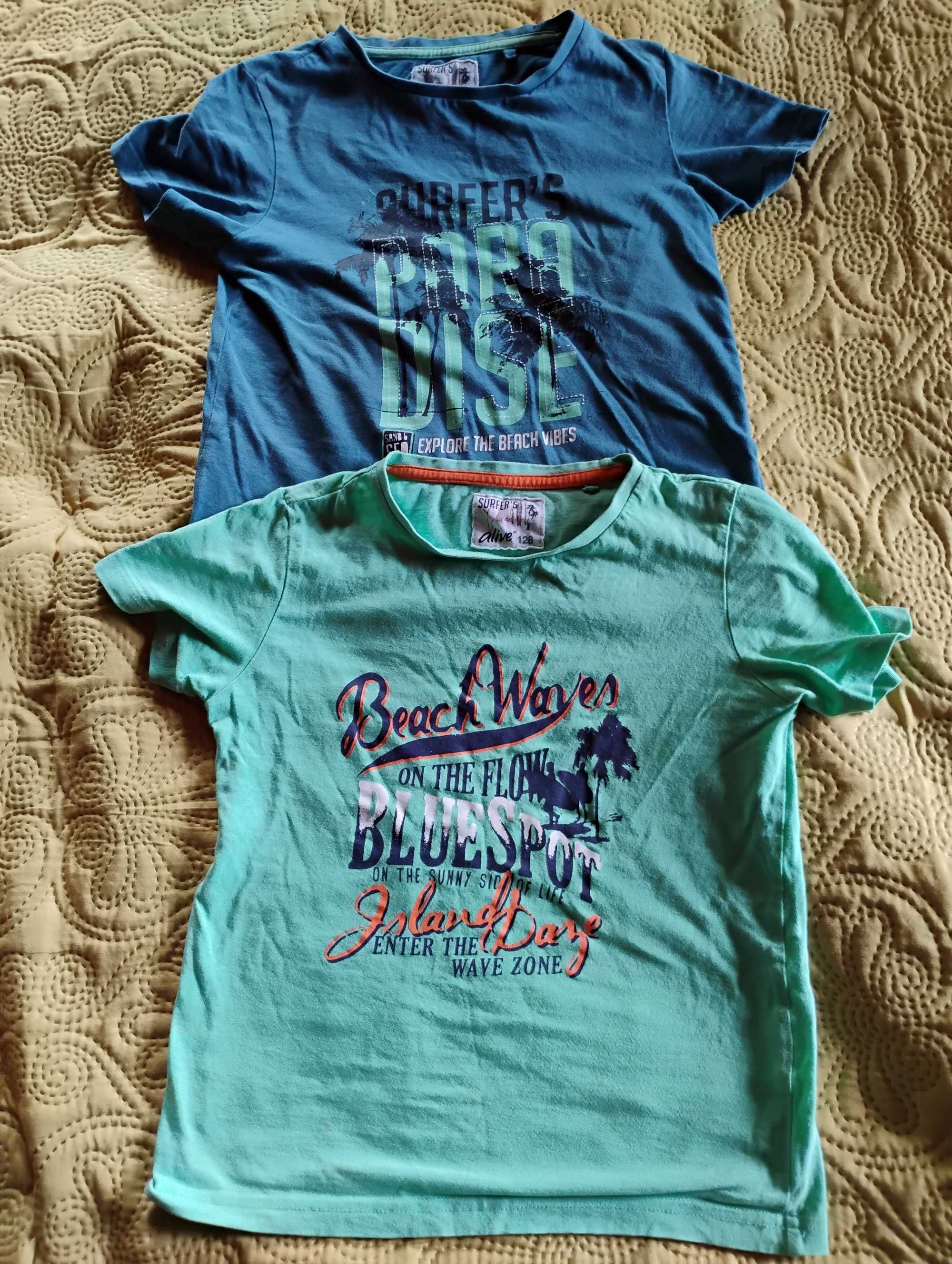 Dwa T shirty bawełniane 128