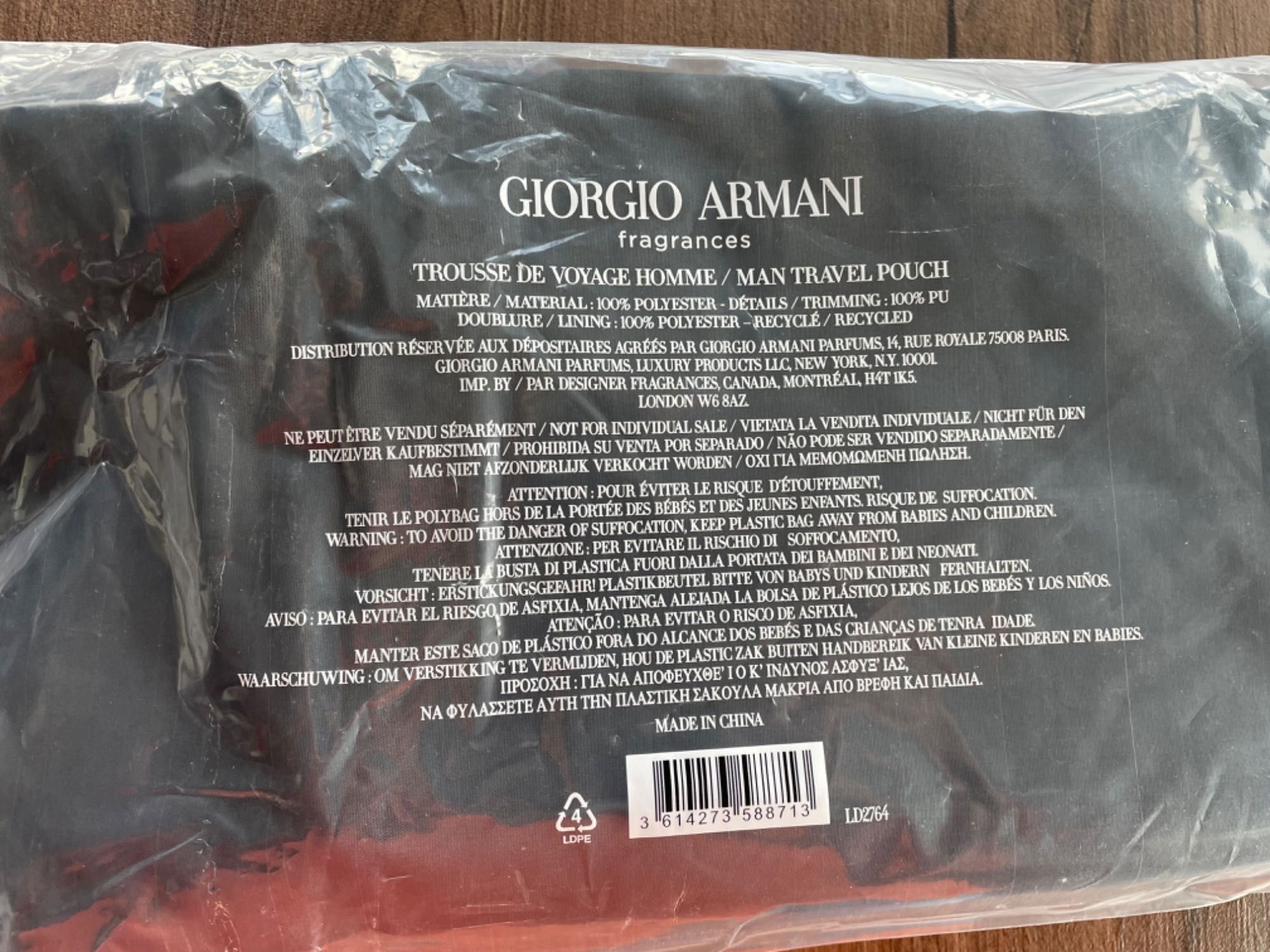 Kosmetyczka Giorgio Armani Man Travel Pouch NOWA Męska Rozkładana