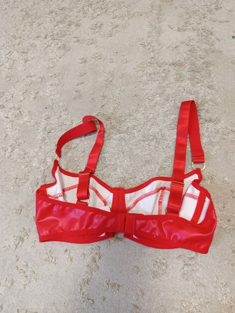 Stanik biustonosz sexy lateks bielizna erotyczny m