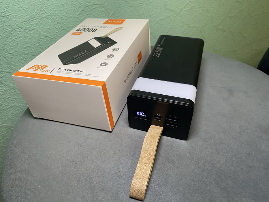 Power Bank 40000 мАч | Быстрая зарядка 22.5W | Новый