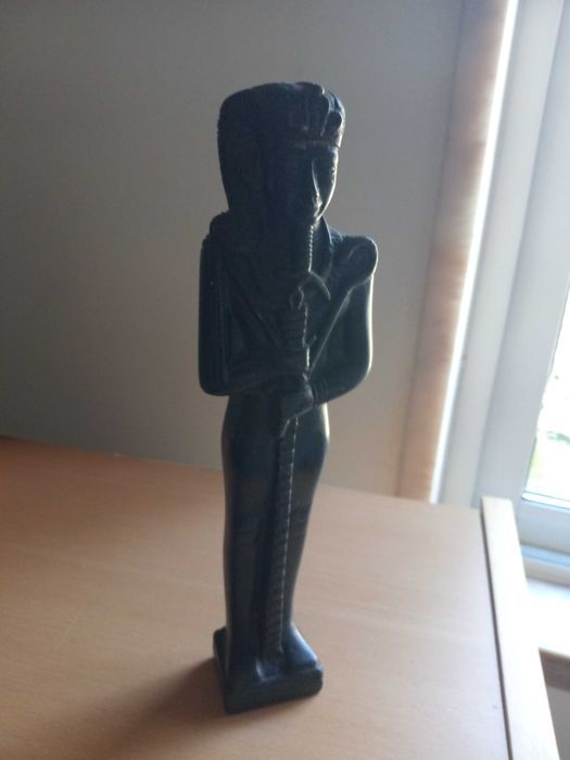 Cabeças Egipcias e Estatueta  Pedra Ardosia Preta  - PREÇO COMBINADO
