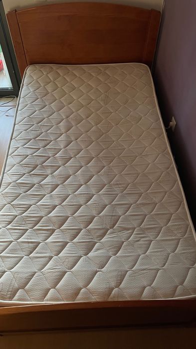 Cama completa + colchão 110x200