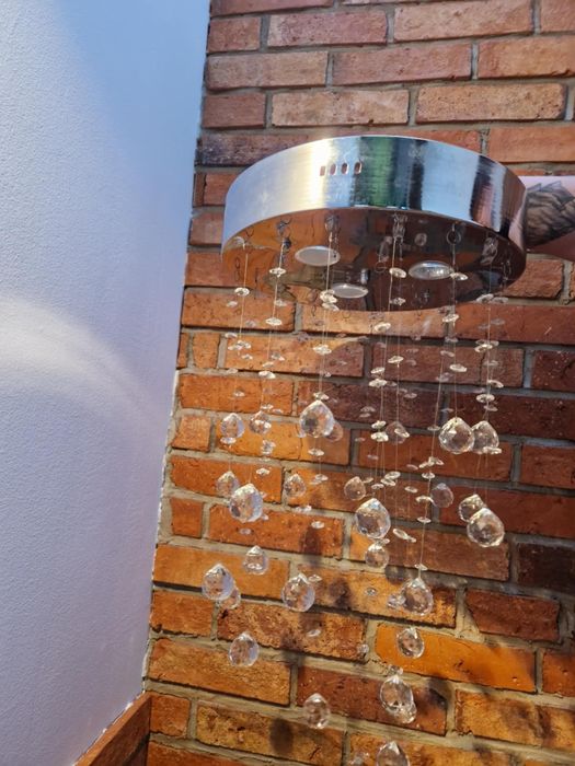 Lampa sufitowa z kryształkami glamour
