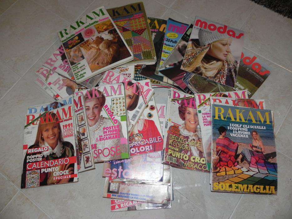 Revista de moda, croché, ponto cruz e malhas