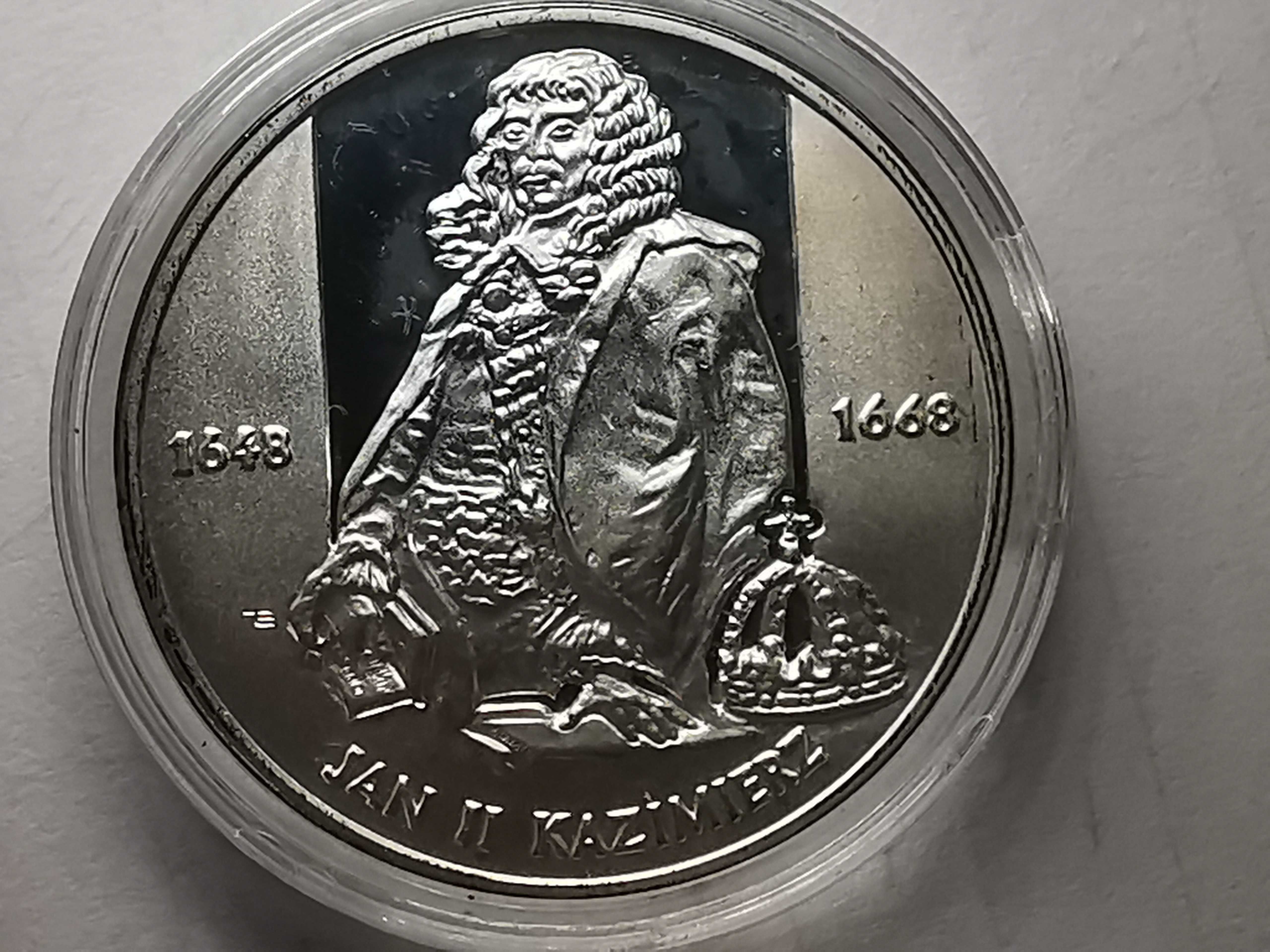 Moneta Jan II Kazimierz półpostać - Lustrzanka 10zł
