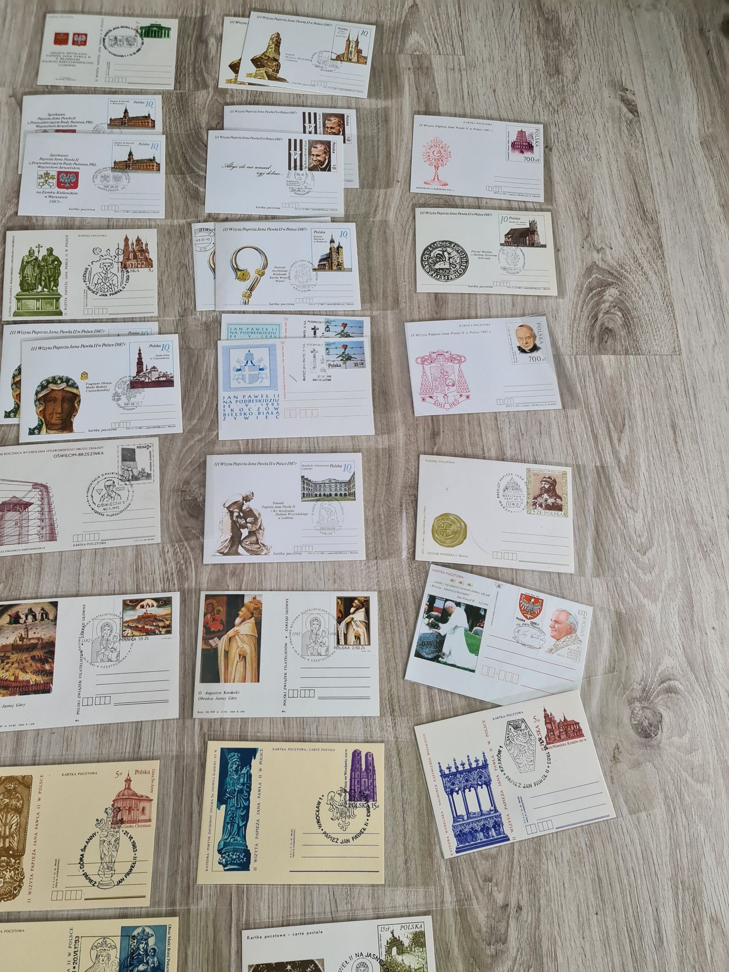 Kartki pocztowe Jan Paweł II 47 sztuk antyk prl