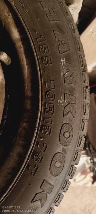 Stalowe felgi + opony zimowe hankook 13