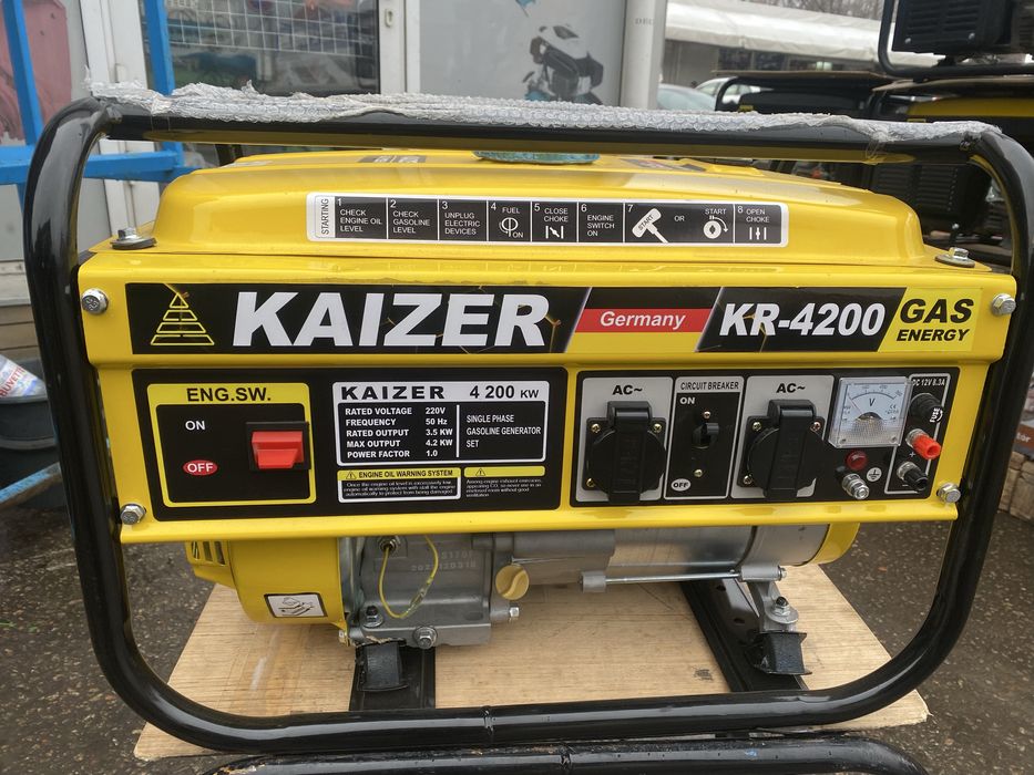 Генератор KAIZER 3.5 квт PQM, медь бесплатная доставка
