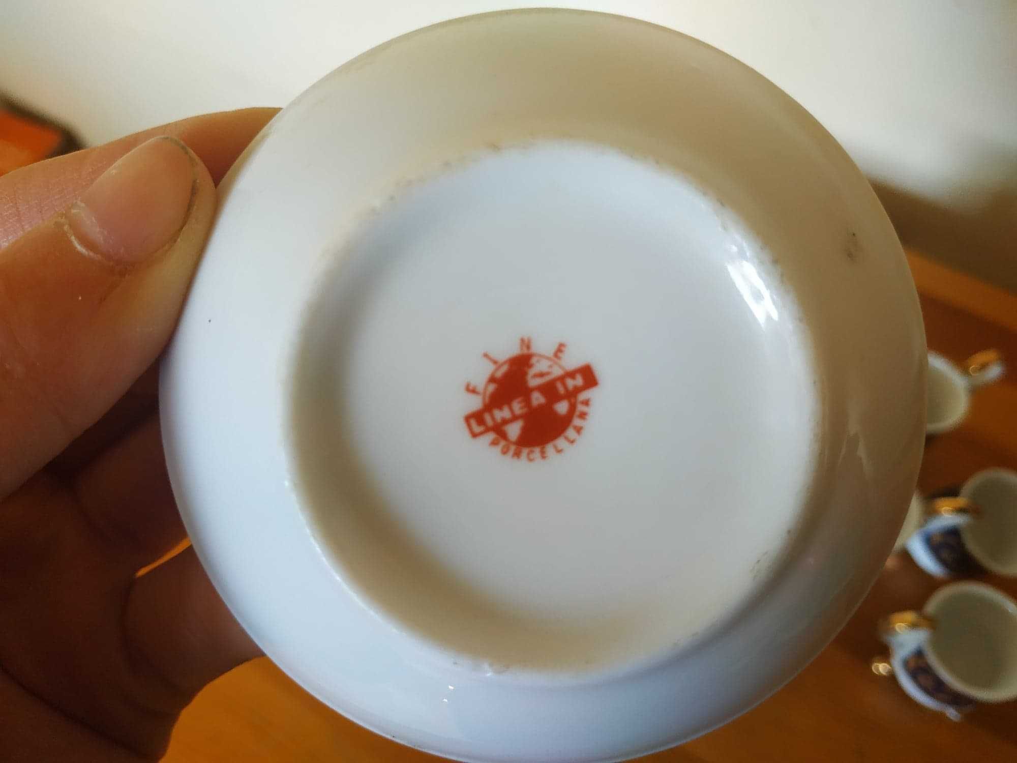 Zestaw mini filiżanki i talerzyki chińska porcelana antyk zabytek