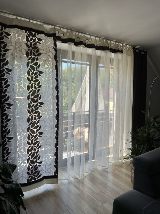 Zestaw firana z zasłoną i ekranem