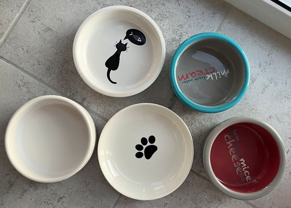 Миска для котика, тарілка для котика, посуд для домашніх тварин