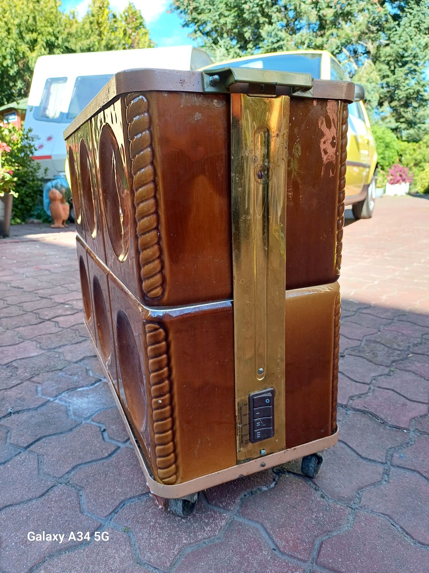 Piecyk kaflowy elektryczny ozdobny 220v.