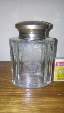 Флакон антик. стеклянный.