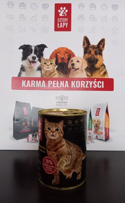 Karma mokra Cztery Łapy KOT puszka 12x400g
