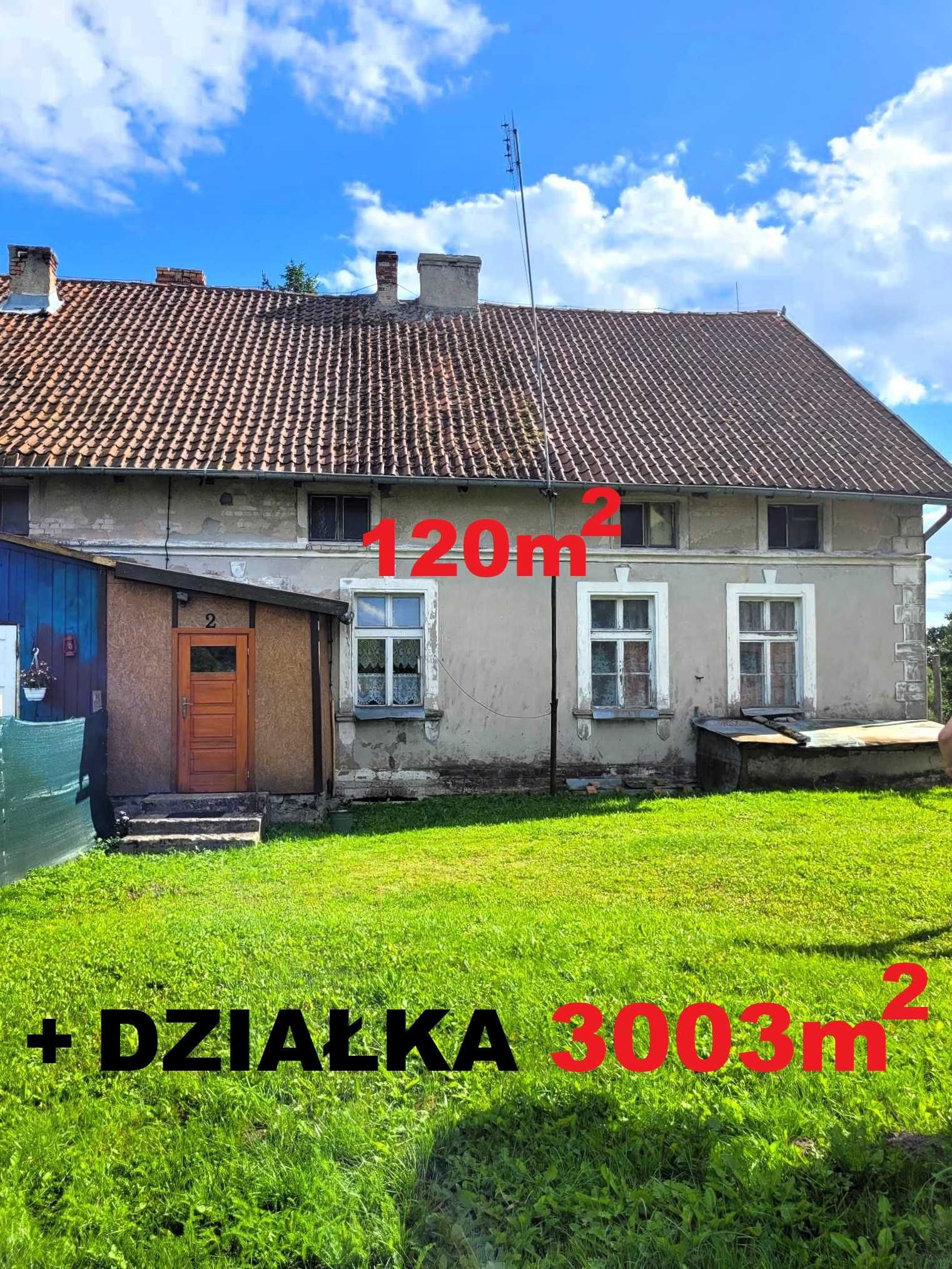 DOM-Pół bliźniaka 120m2 + duża działka 8000m2