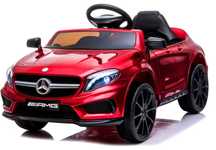 Mercedes GLA45 WIŚNIOWY Lakierowany, EVA Skóra, auto na akumulator.