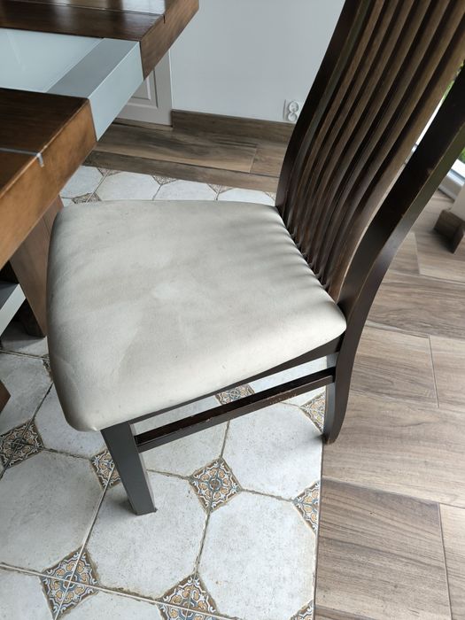 Stòł drewniany 180x90 z krzesłami
