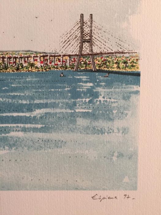 Serigrafia de Jean Cristophe Espieux - Parque das Nações, vista Tejo
