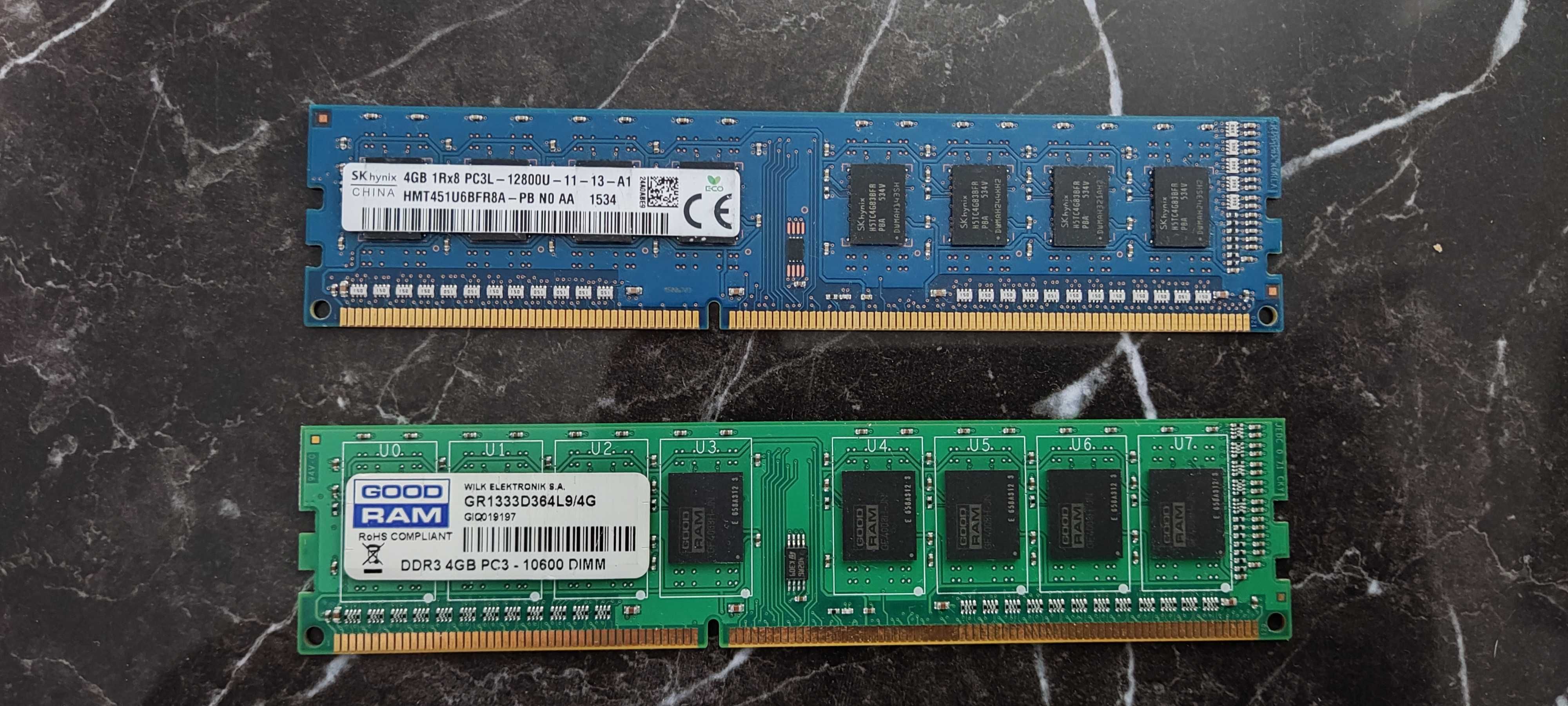 Pamięć RAM GOOD RAM i SKhynix 2x4GB DDR3