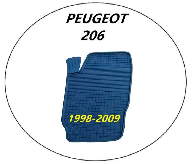 Dywanik Gumowy Korytkowy PEUGEOT 206 - 1 sztuka [od kierowcy] -PRISMAT