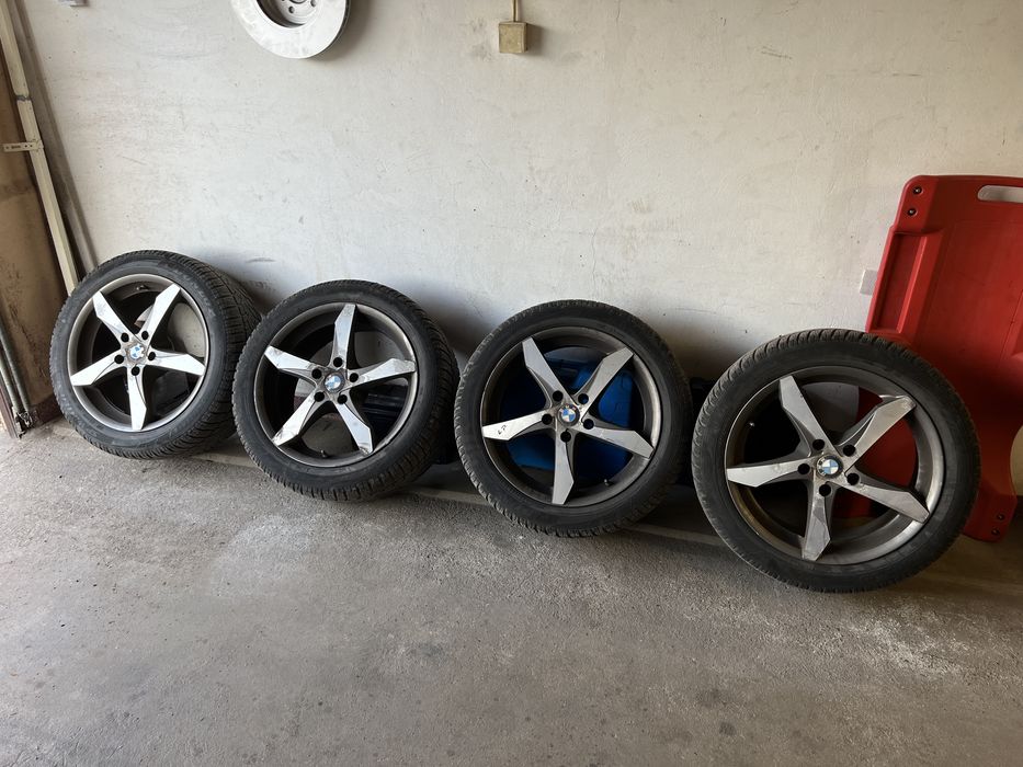 Felgi AEZ koła 5x120 R18 ET35 szerokość 8cali opony zimowe TPMS BMW