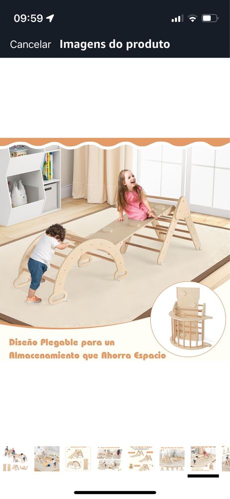 Escalada Montessori de crianças