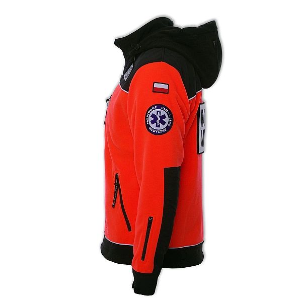 Polar ratowniczy North-Wind PRM-23 FLUO z kapturem oraz kompletem embl