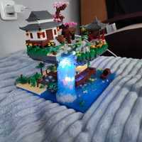 Domek na drzewie,lego z podświetleniem,konstruktor 3320 bloki