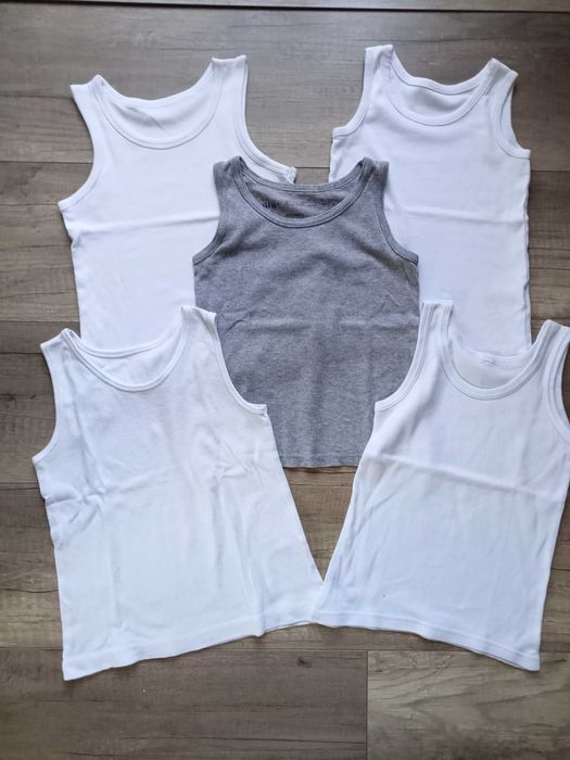Podkoszulki 92/98 dla chłopca podkoszulka biała