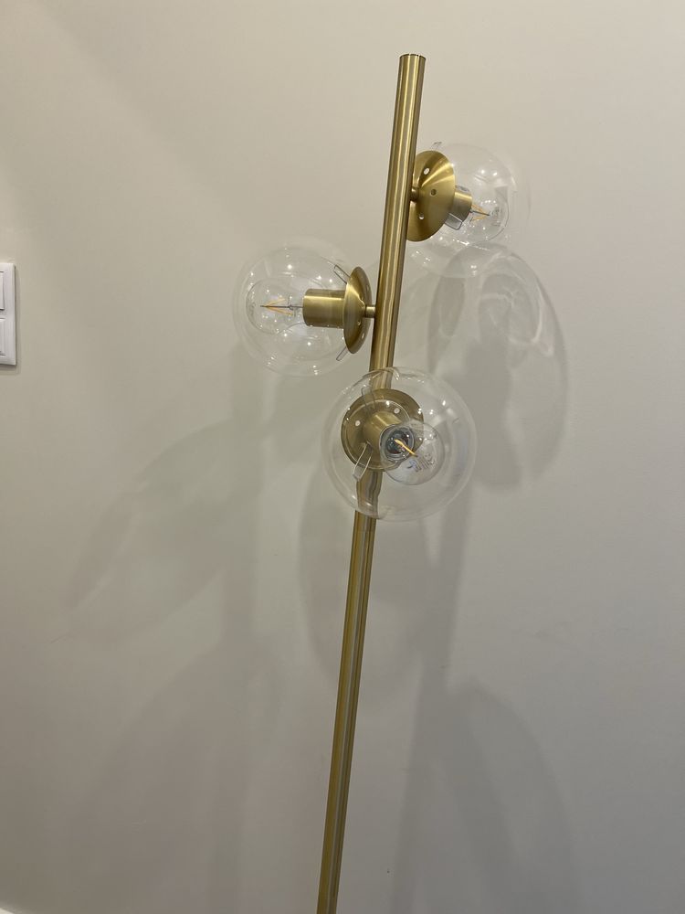 Candeeiro de pé Dourado