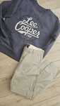 Spodnie bawełniane chinosy H&M męskie M 50 bluza LEE cooper vintage