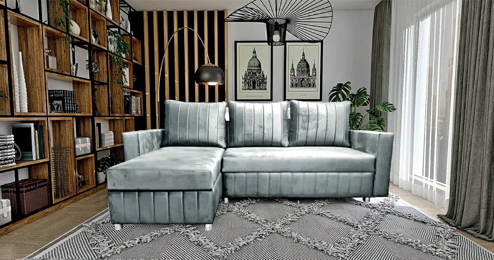 Narożnik DENVER pojemniki Automat wspomagający Rozkładanie Sprężyny