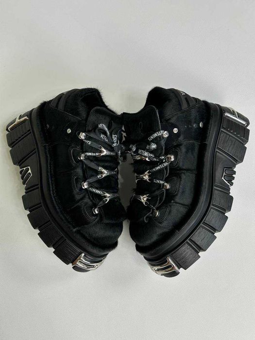 VETEMENTS New Rock Horse Hair кросівки черные кроссовки платформа 43
