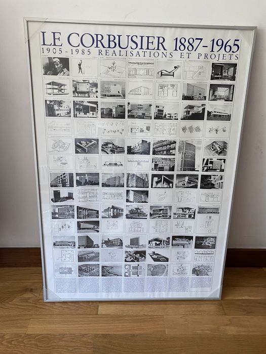 Poster Le Corbusier obras / mies van der rohe obras