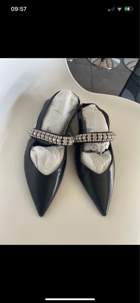 Baletki nowe H&M cyrkonie odkryta pięta