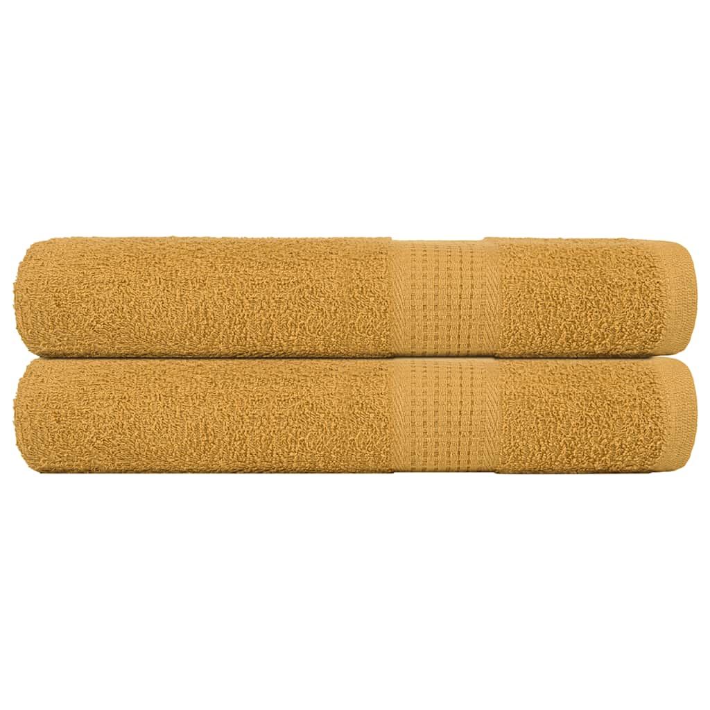 Ręczniki do sauny 2 szt. Złoty 80x200 cm 360 gsm 100% bawełna