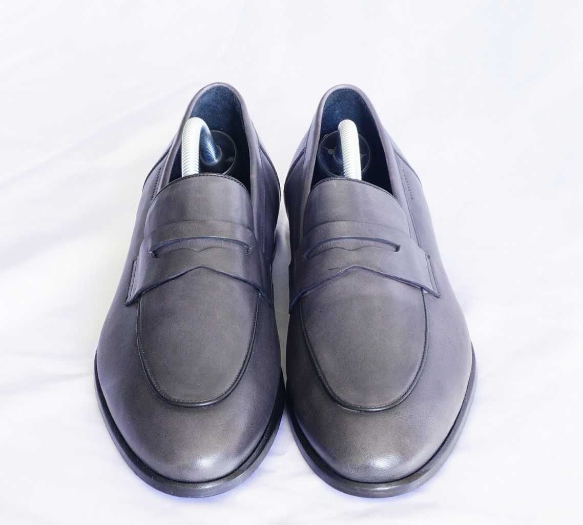 Baldessarini 43  szare męskie buty loafersy mokasyny tod's baldinini