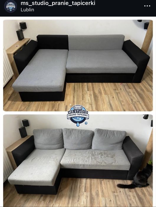 Pranie tapicerki meblowej samochodowej kanap narożników dywanów łózek